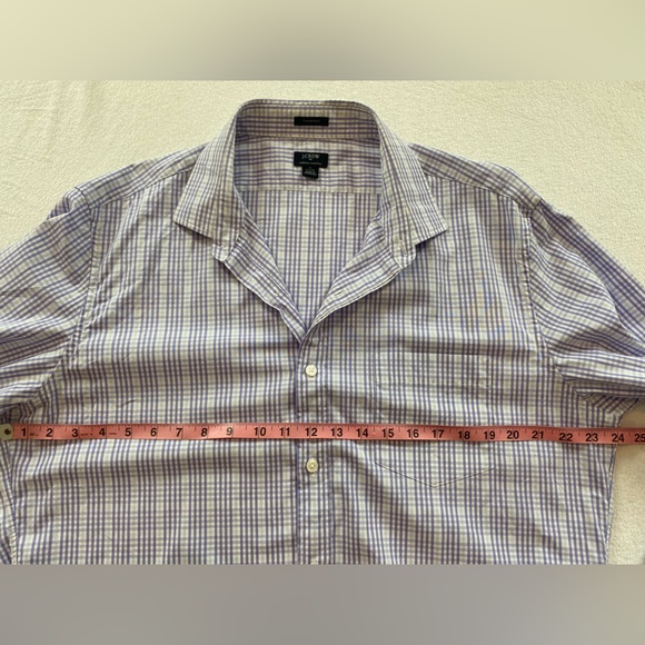 Mens J. Crew Factory Dress shirt in a light purple plaid 👔 - Picture 7 of 9